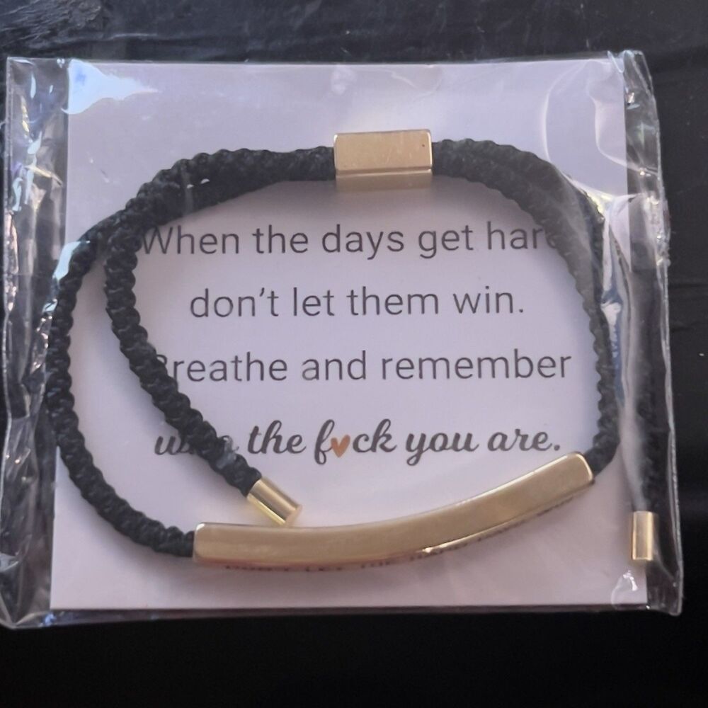 Remember Who The F You Are Motivational Bracelet “Don’t Let The Hard Days Win”